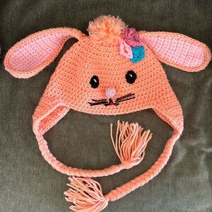 Knit rabbit hat